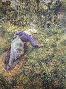 Camille Pissarro Collect grass oil on canvas